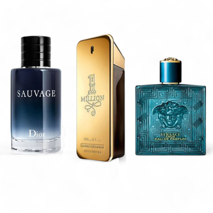 Combo de 3 perfumes -  One Milion, Eros, Sauvage