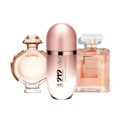 Combo de 3 perfumes - 212 Rosé, Olympéa, Coco mademoiselle