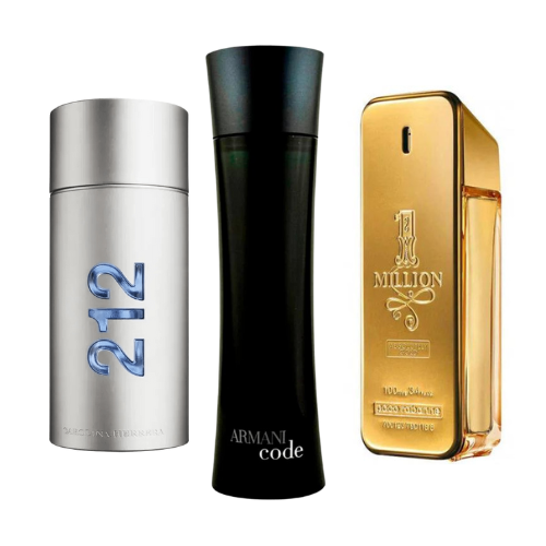 Combo de 3 perfumes -  212 Men NYC, One Milion, Armani Code Homme